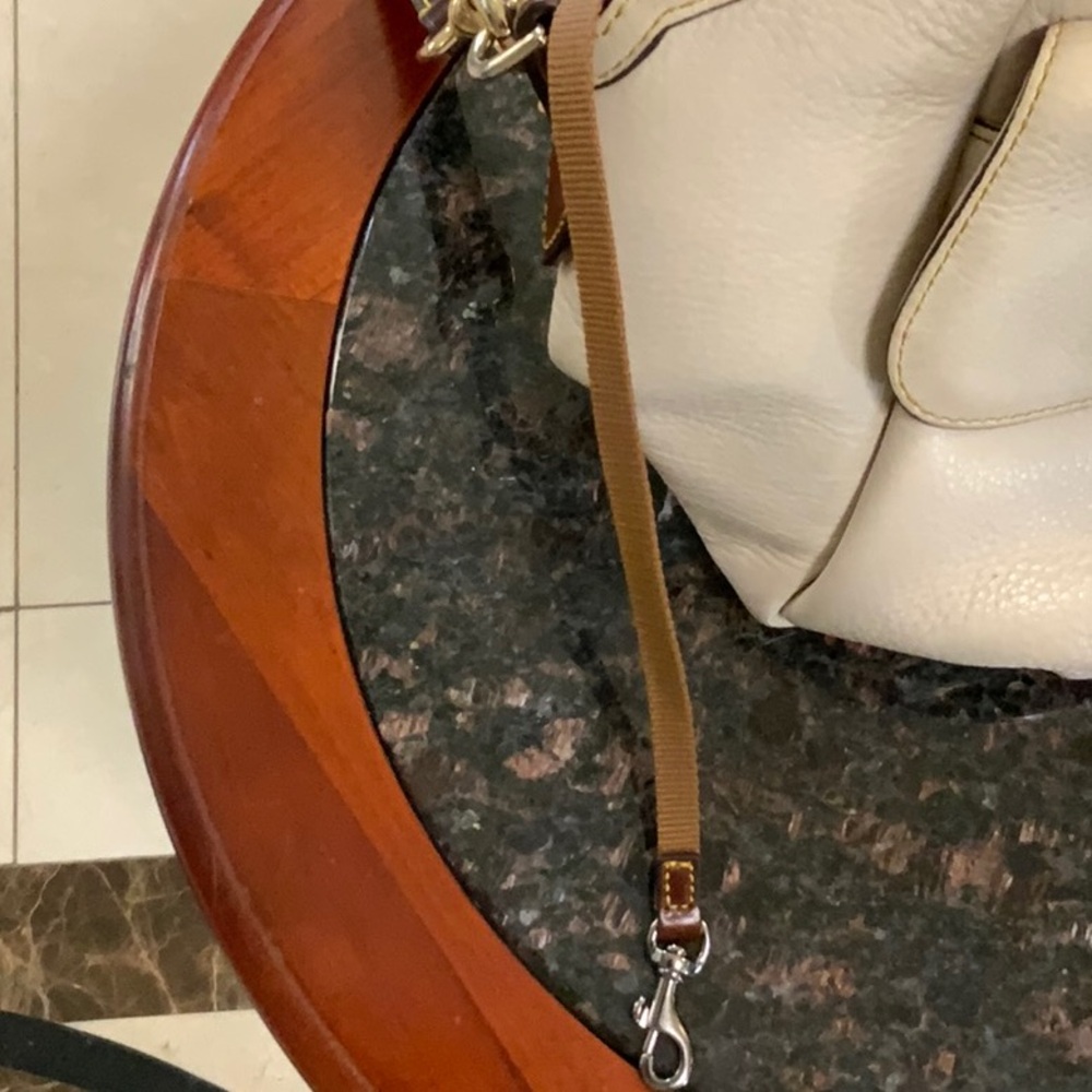 Dooney & Bourke Cream and Brown Leather Crossbody / Hand Bag - Picture 10 of 12